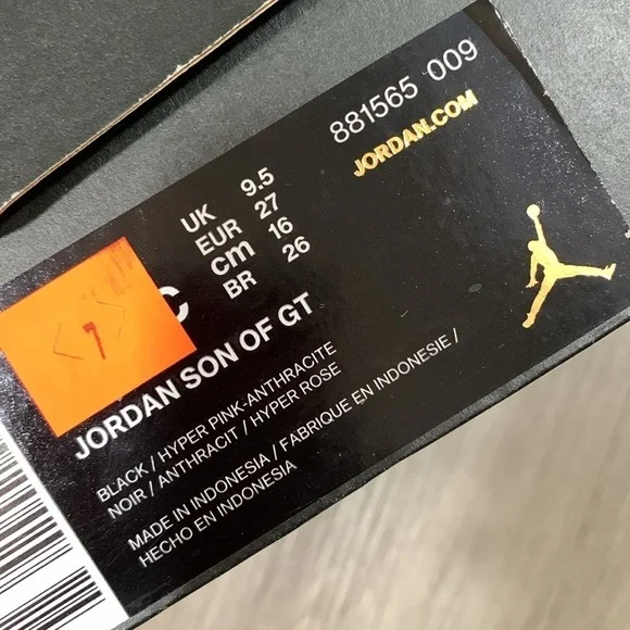 Jordan 881565-009 Infants and Toddler Son of GT Black Hyper Pink size 7C - Picture 7 of 9